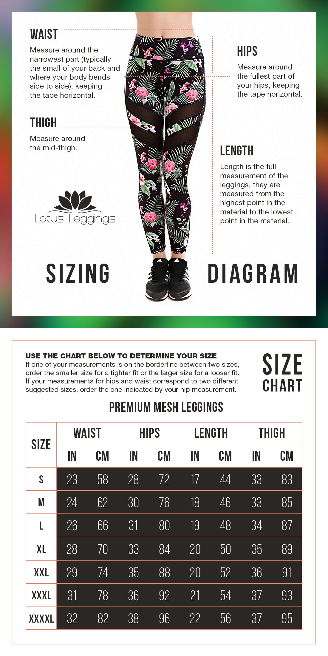 Re3 Gypsy Lotus Leggings: recycled material leggings